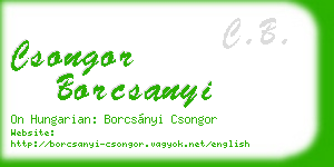csongor borcsanyi business card