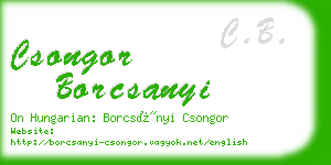 csongor borcsanyi business card